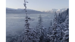 Alaskan winter / Alaska, USA - Flycam 4k